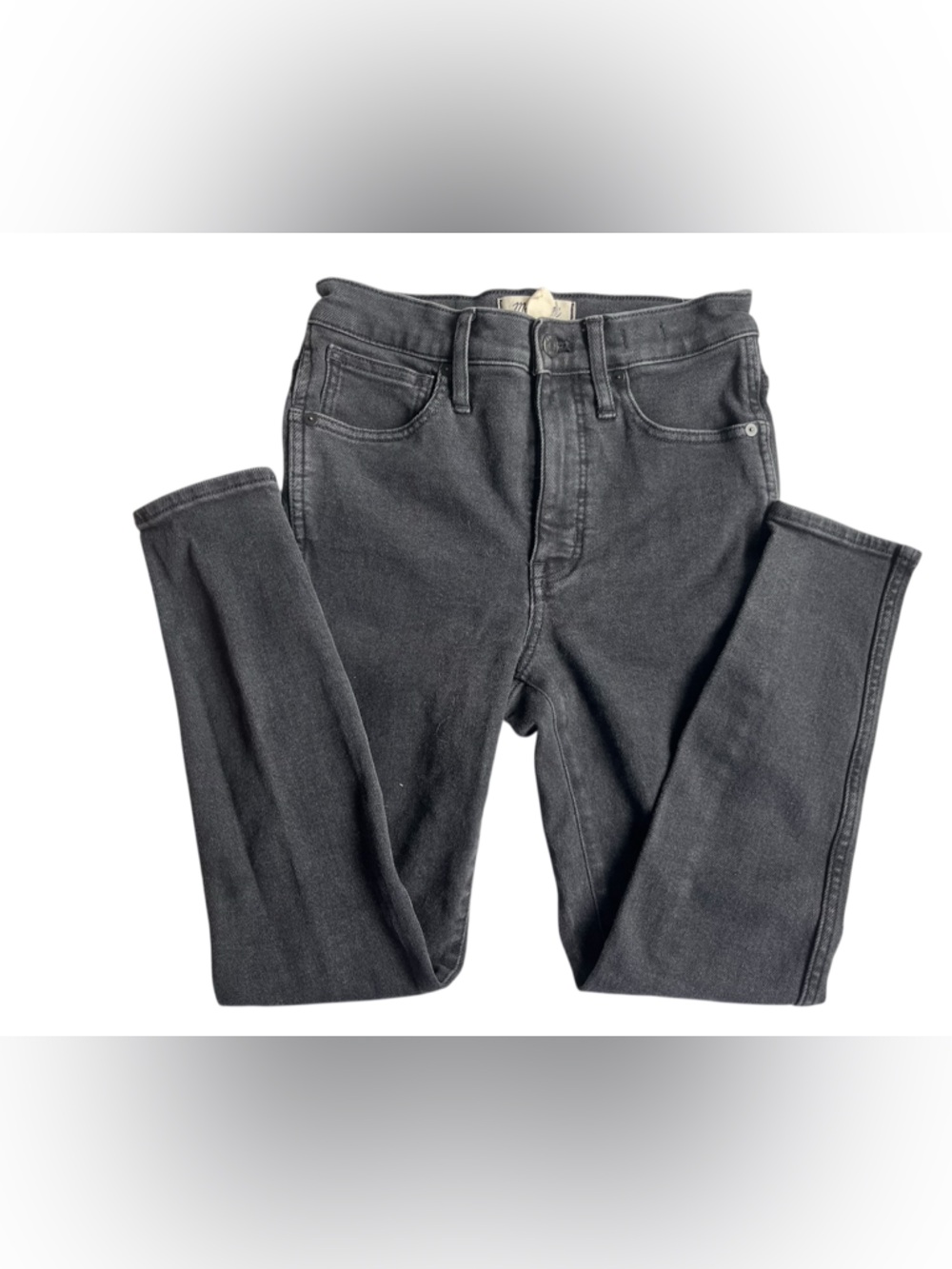 Madewell Slim Straight Jeans in Washed Black